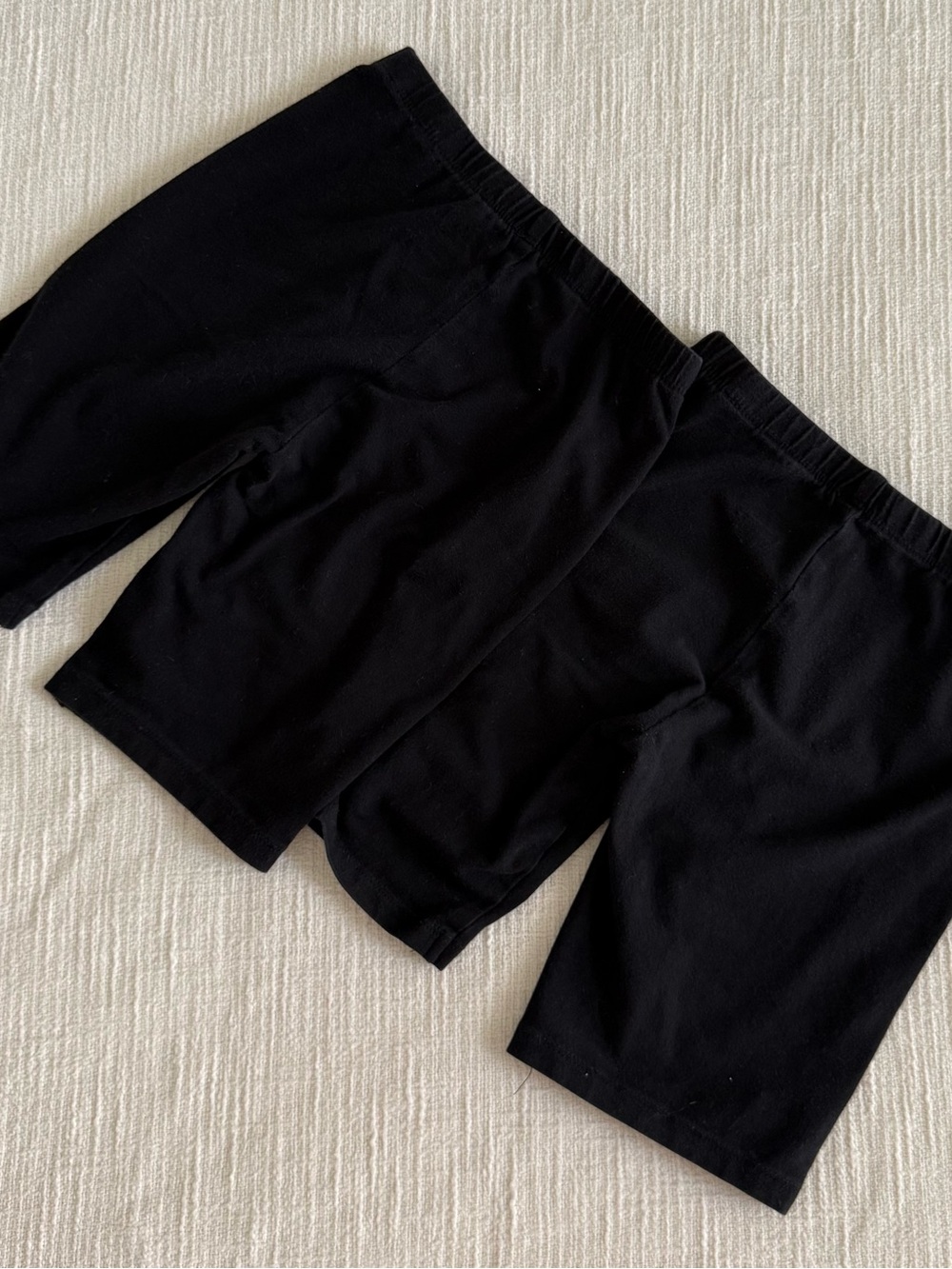 Girls Black Stretch Biker Active Shorts - Pack of 2 - Picture 4 of 4